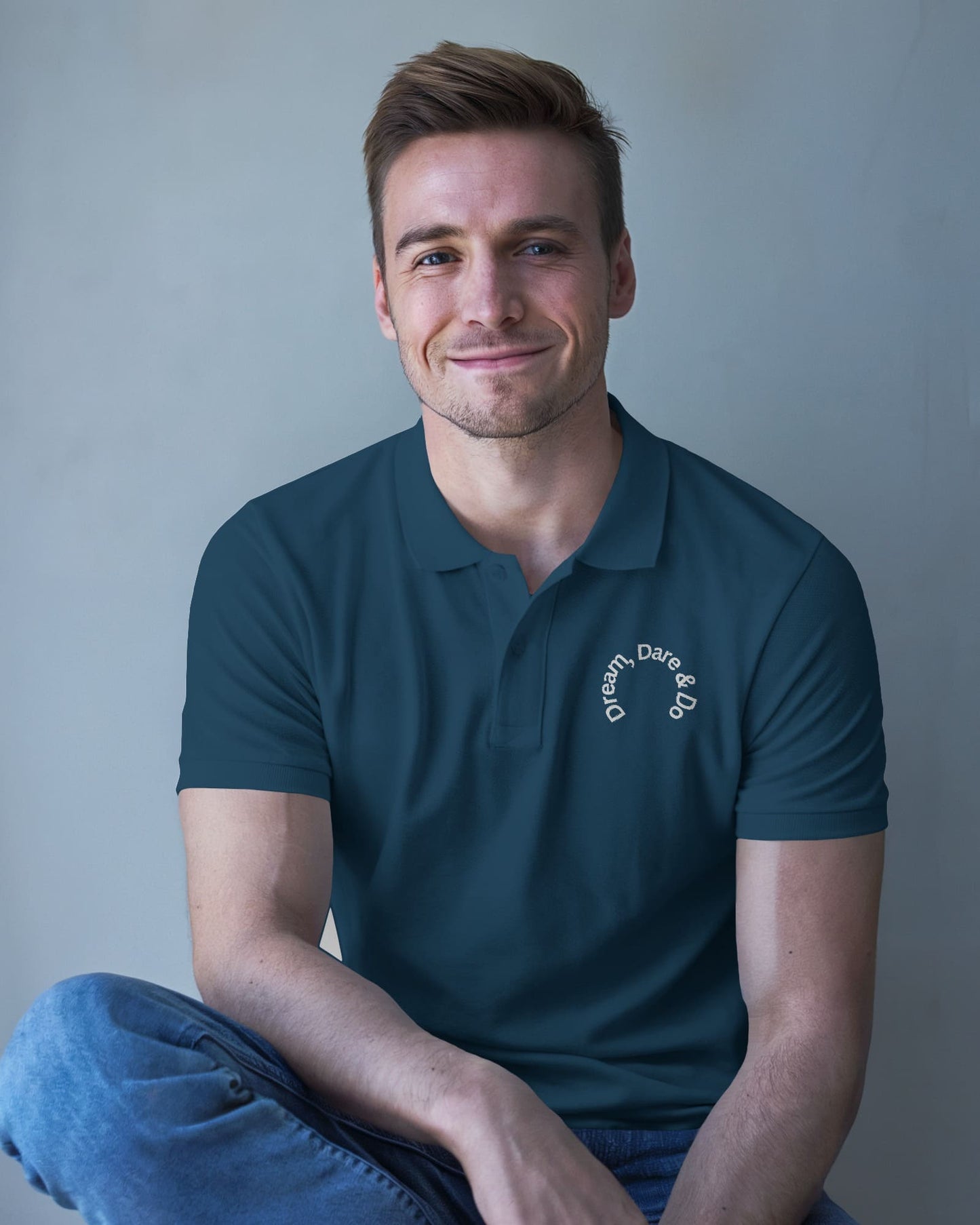 Dream Dare & Do- Men Polo T-shirt
