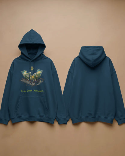 Grow When Unplugged- Men Hoodie