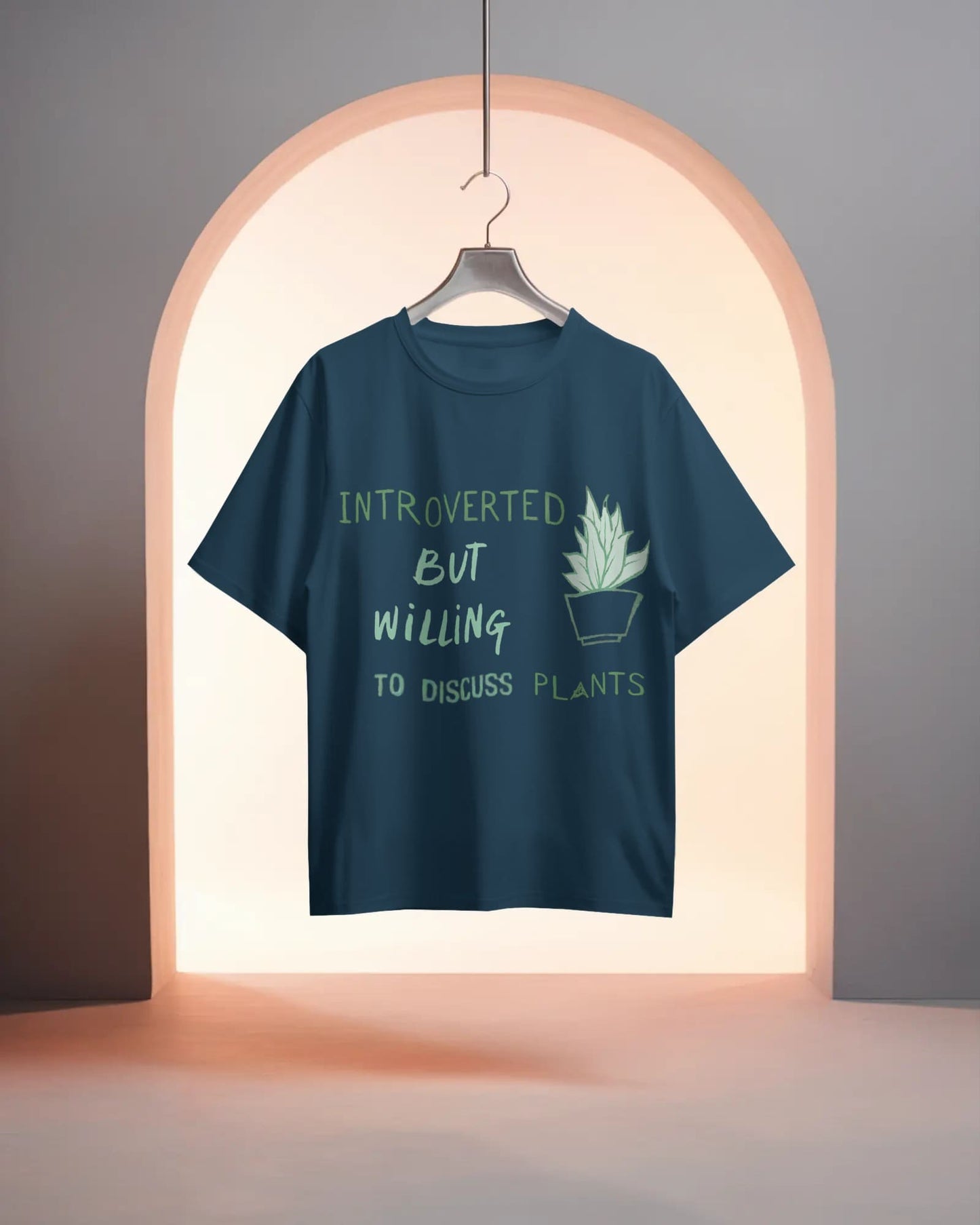Introverted but willing to discuss- Men Oversize T-shirt