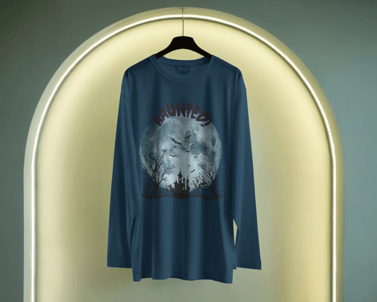 Haunted View- Men Full Sleeve T-shirt