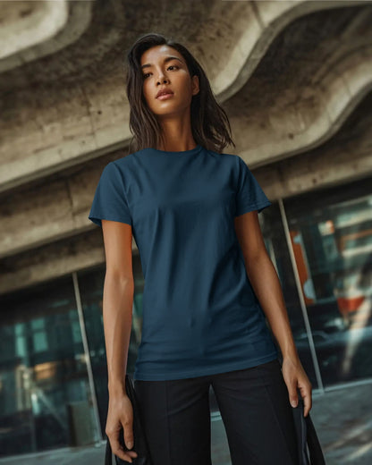 Plain - Women Half Sleeve Round Neck T-Shirt