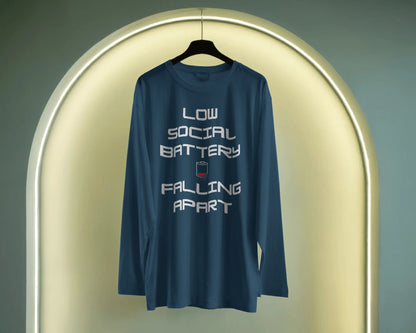 Low Social Battery- Men Full Sleeve T-shirt