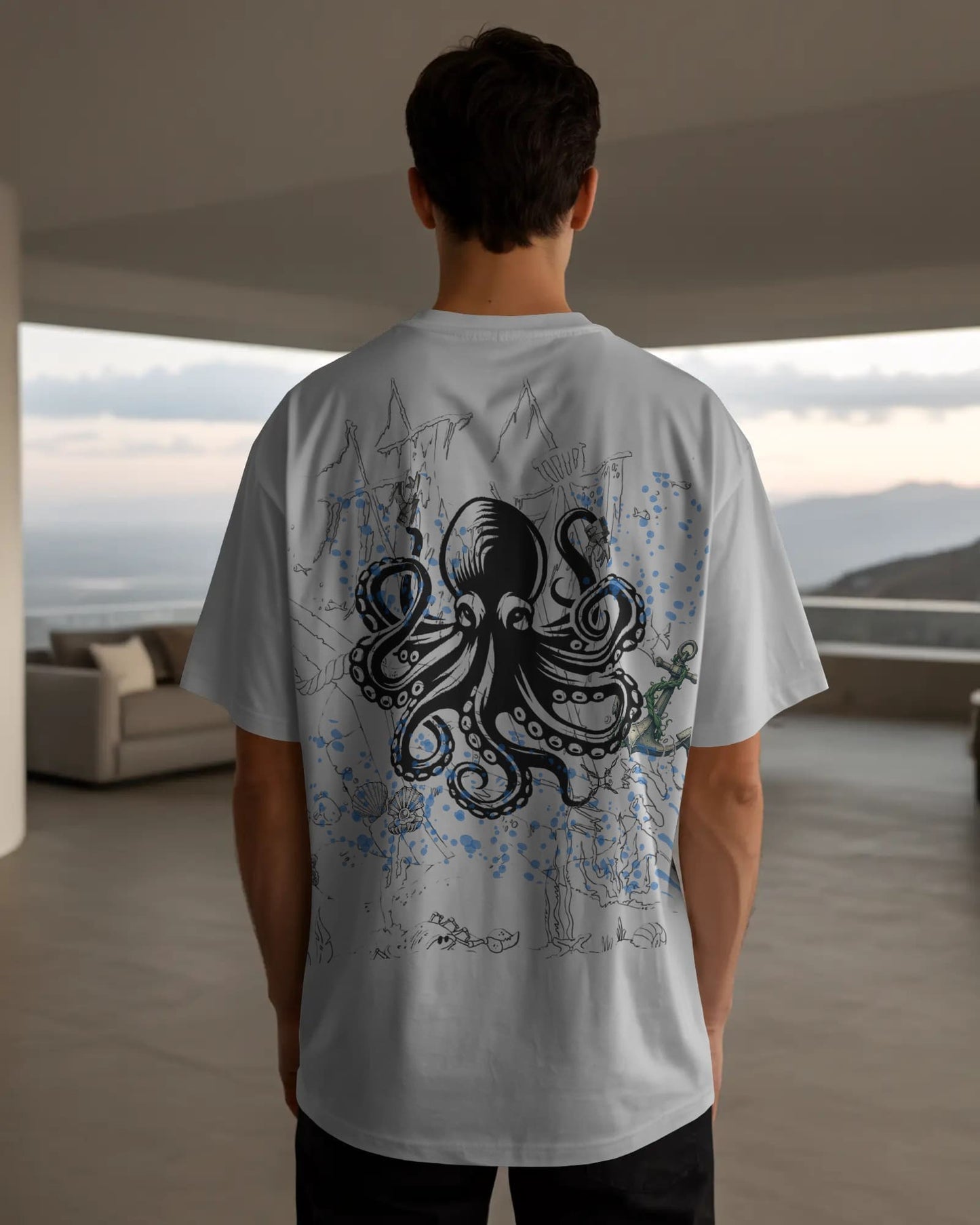 Octopus- Men Oversize T-Shirt