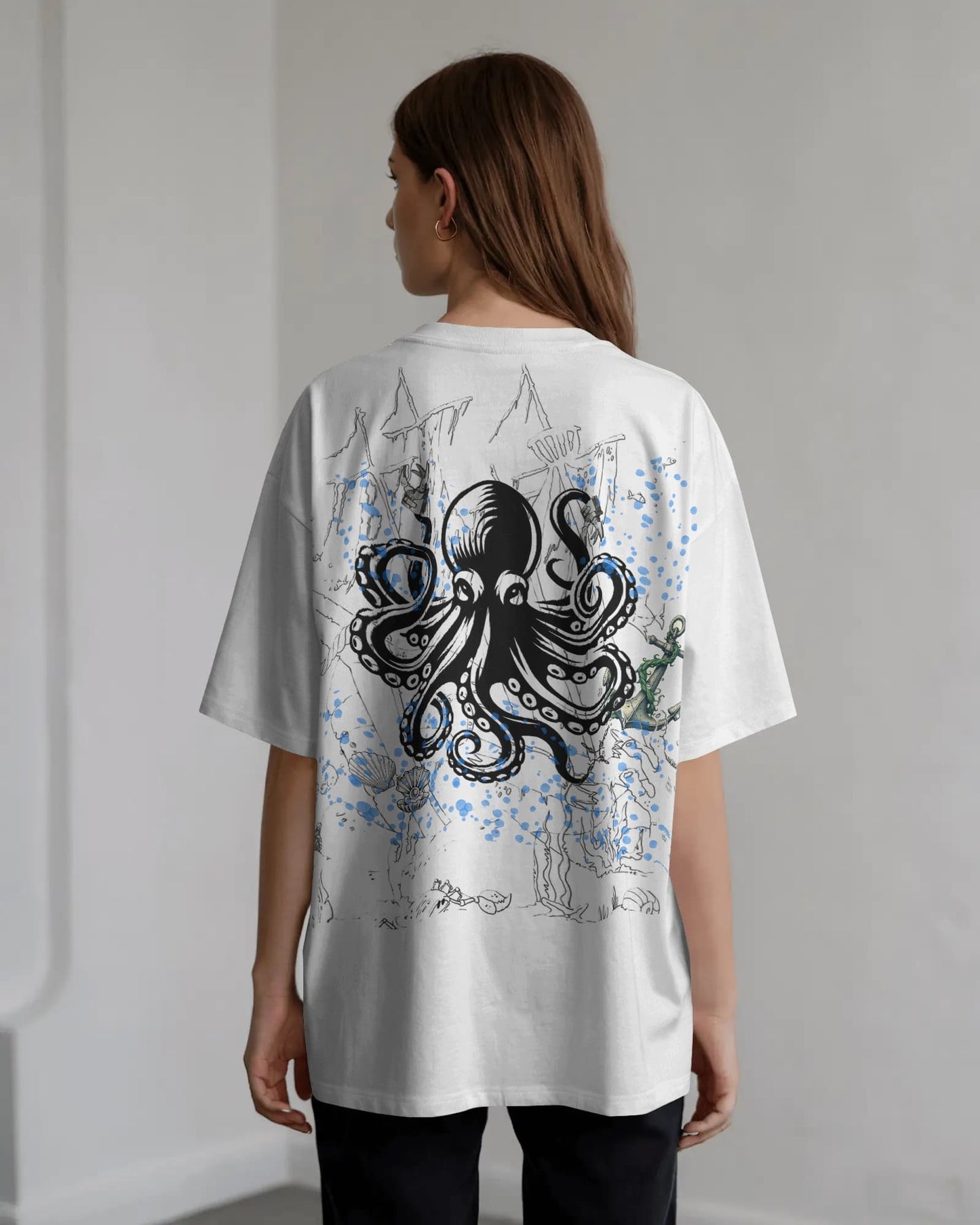 Octopus-Women Oversize T-Shirt