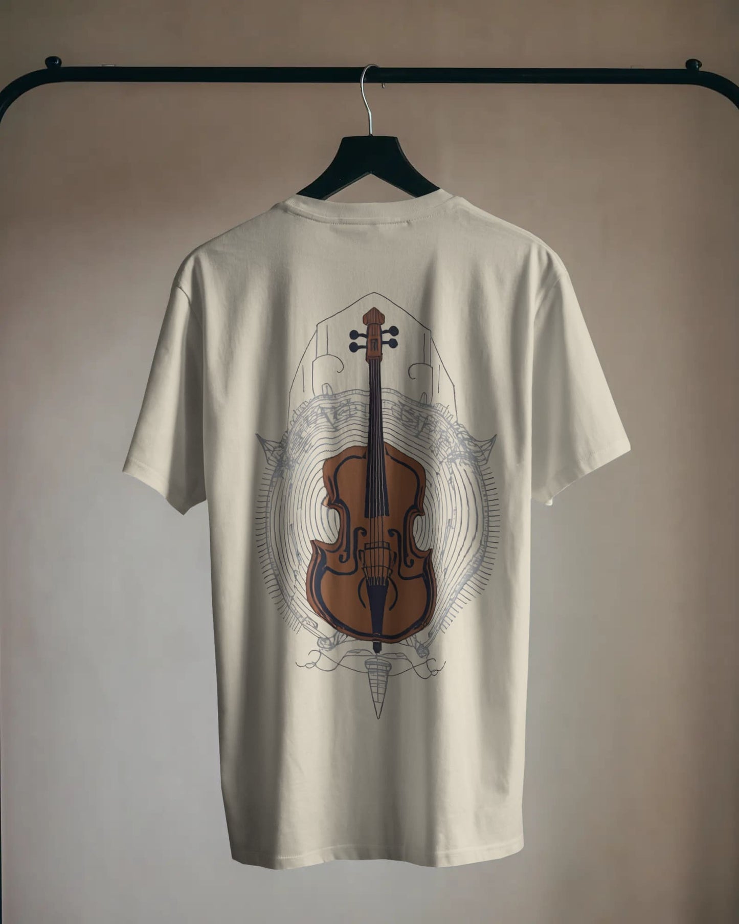 Violin Musical Notes-Women Oversize T-shirt
