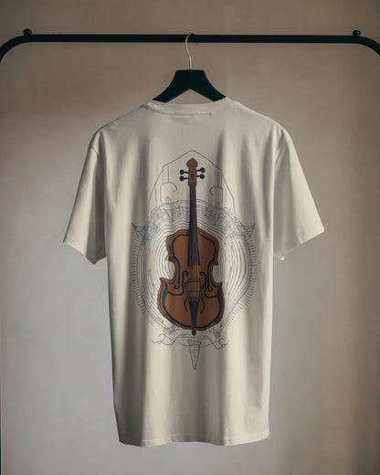 Violin Musical Notes-Women Oversize T-shirt