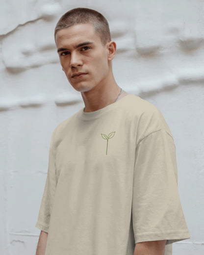 Leaf Logo- Men Oversize T-shirt