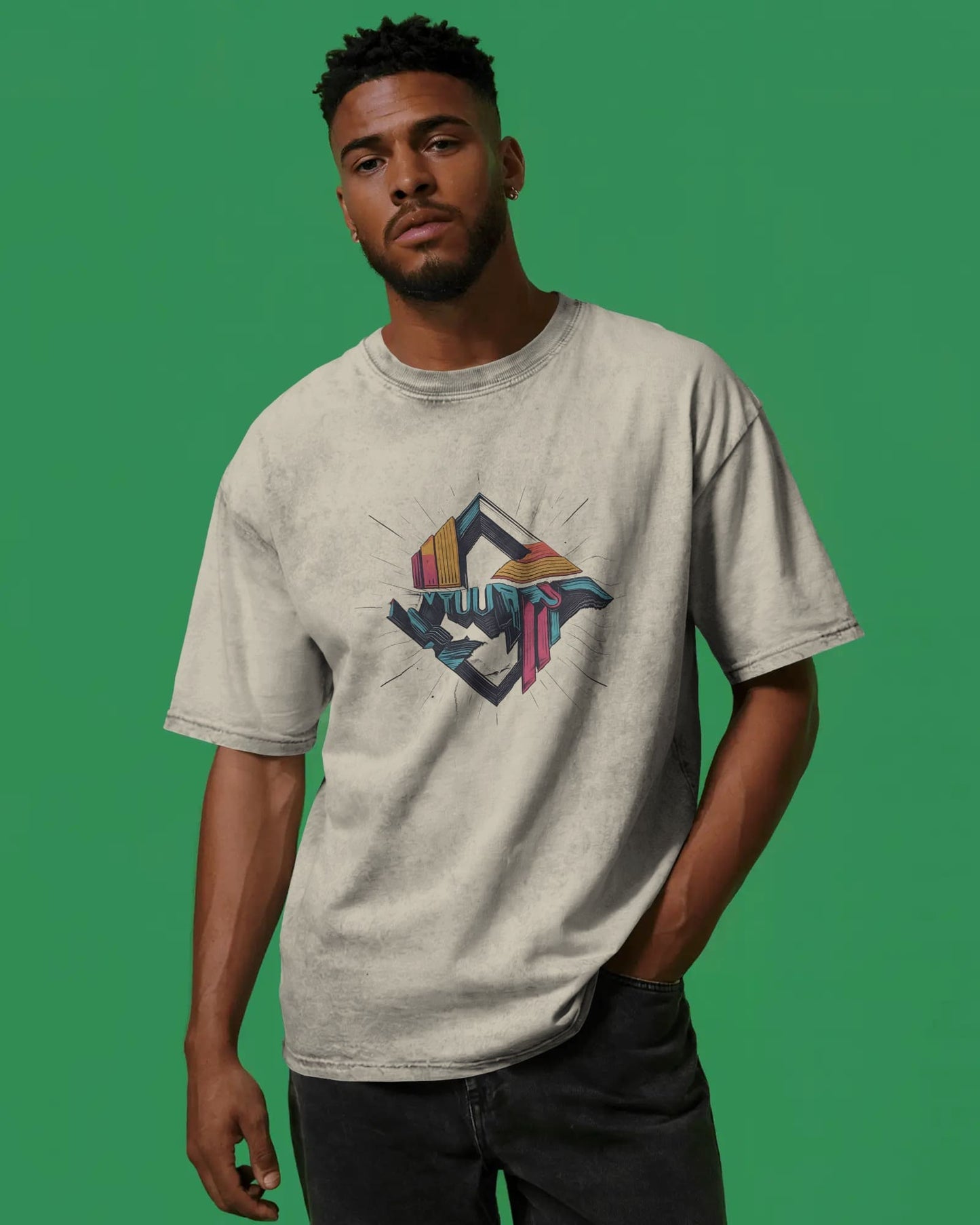Illuded Art  Work- Men Oversize T-shirt