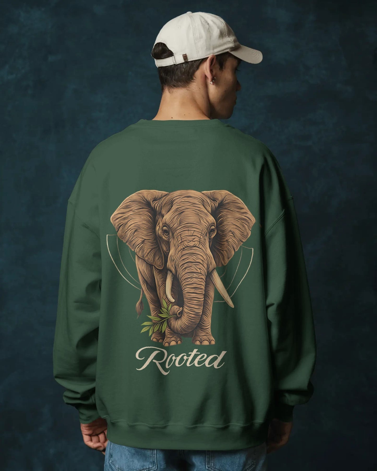 Rooted Elephant-Men Sweatshirt