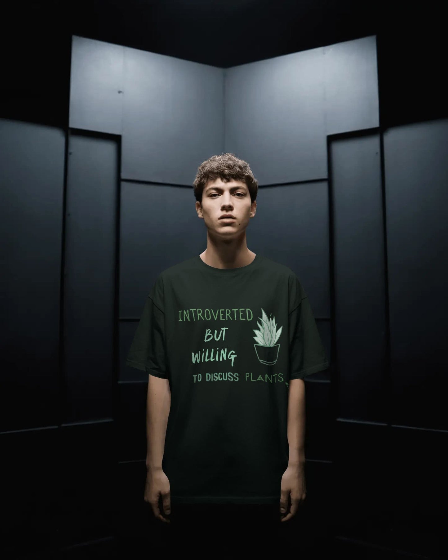 Introverted but willing to discuss- Men Oversize T-shirt