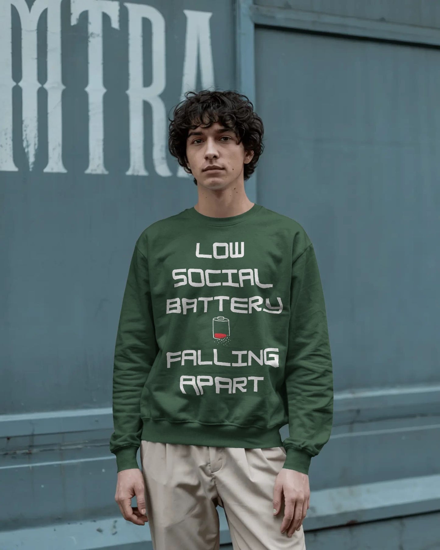 Low Social Battery- Men Sweatshirt
