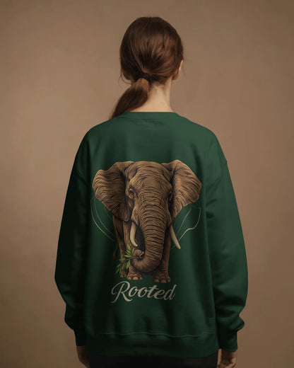 Rooted Elephant-Women Sweatshirt