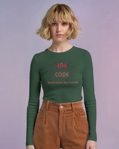 Error 404 Code- Women Full Sleeve T-shirt