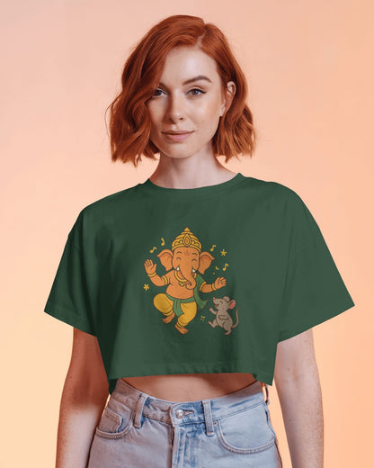 Dancing Ganesh ji with rat