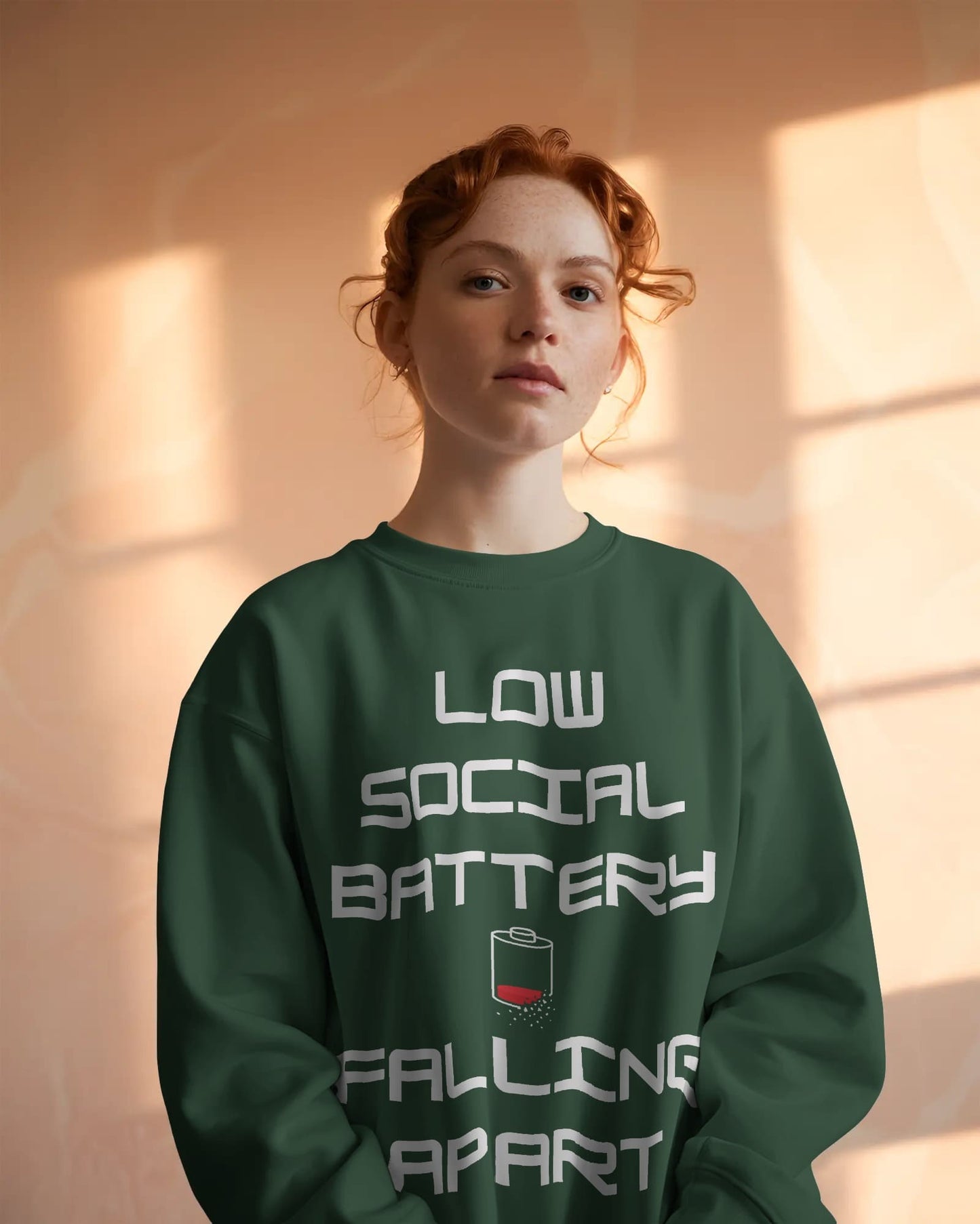 Low Social Battery- Women Sweatshirt