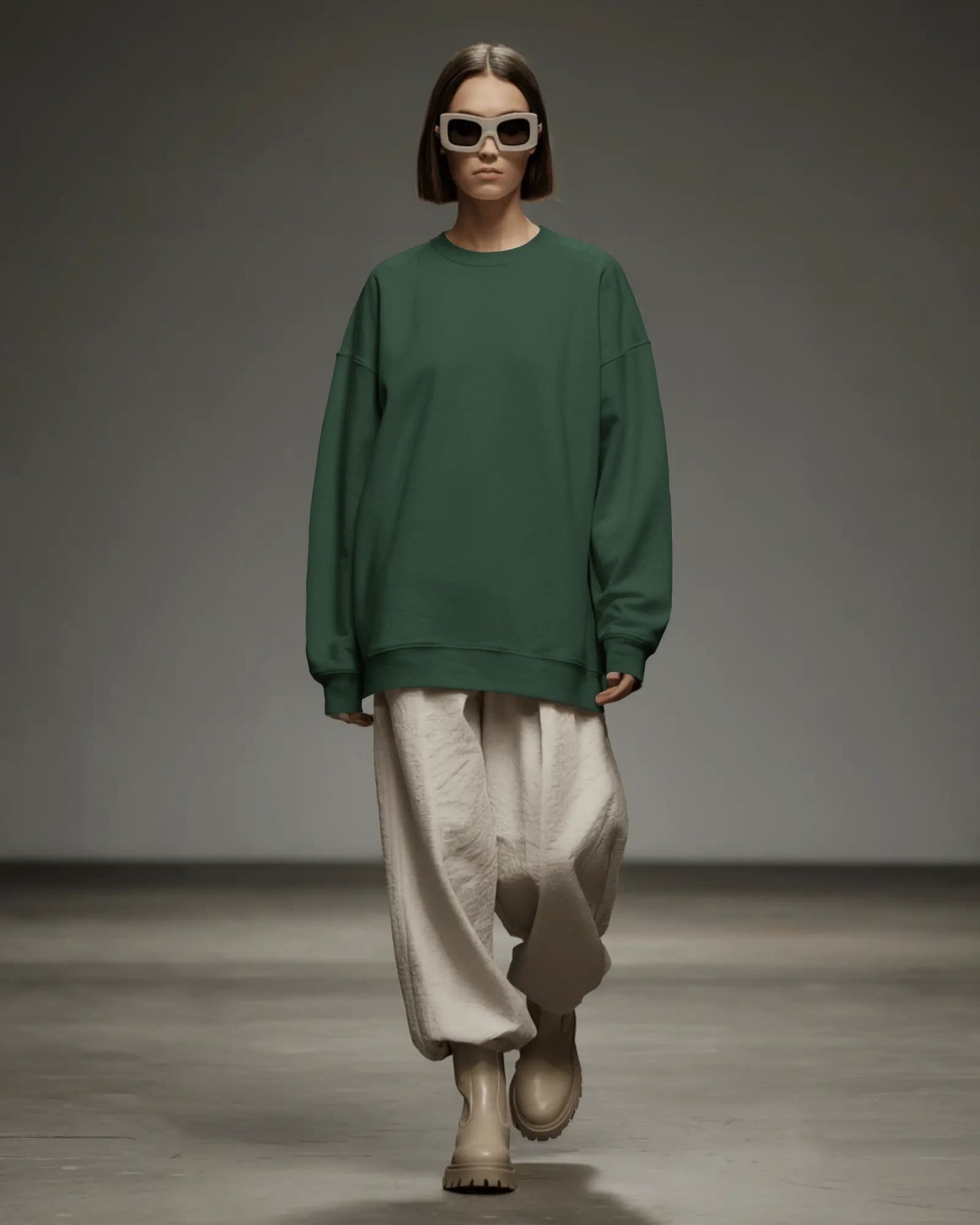 Plain Sweatshirts- Women