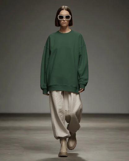 Plain Sweatshirts- Women