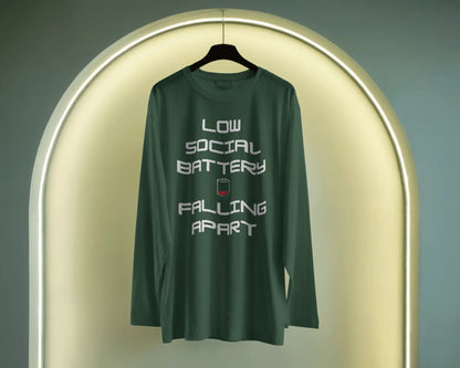 Low Social Battery- Men Full Sleeve T-shirt