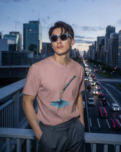 Ocean Drop-Men Half Sleeve Round Neck T-shirt