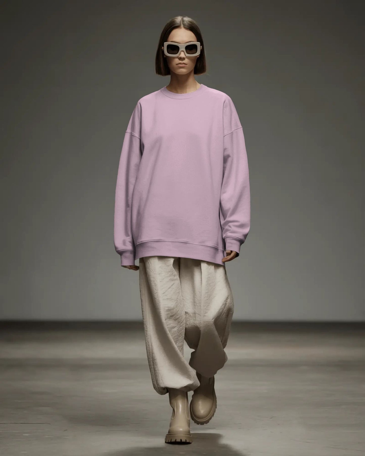 Plain Sweatshirts- Women