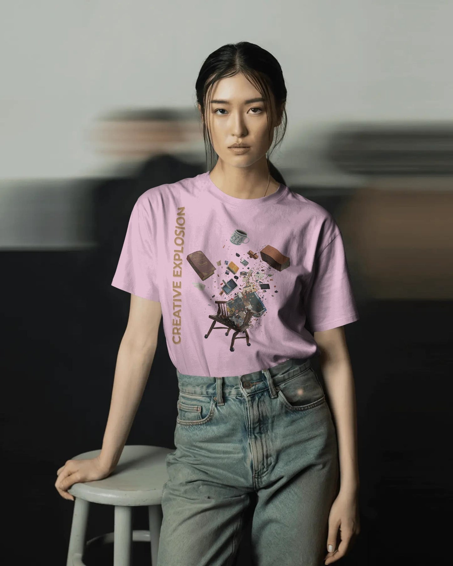 Creative Explosions- Women Half Sleeve Round Neck T-shirt