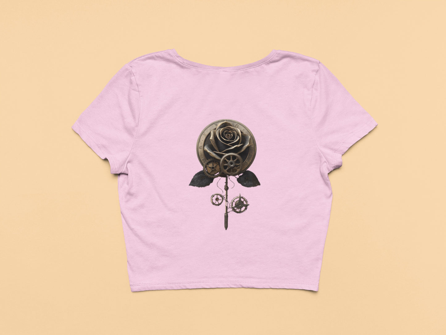Mechanical Rose- Crop Top