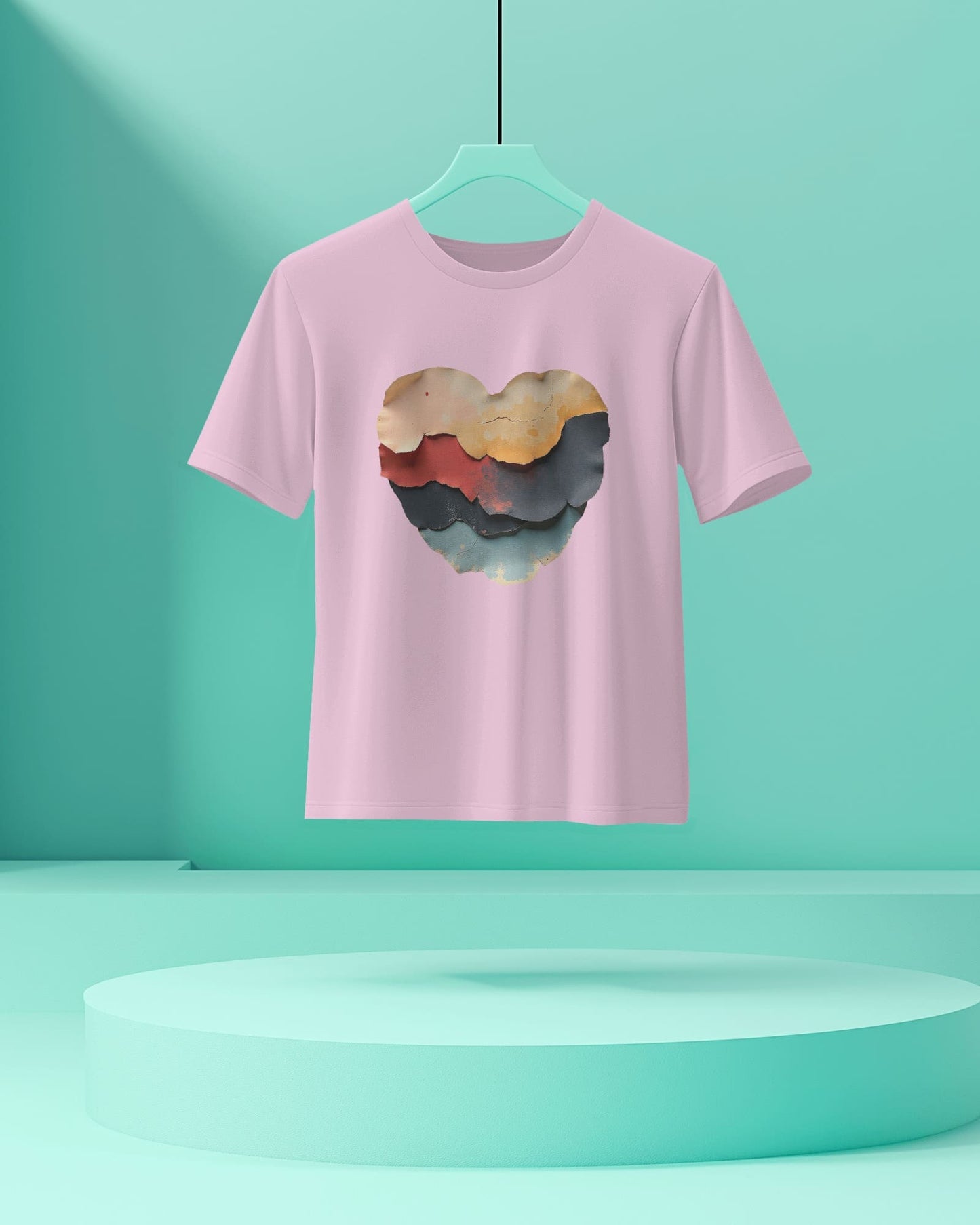 Abstract Heart- Women Half Sleeve Round Neck T-shirt