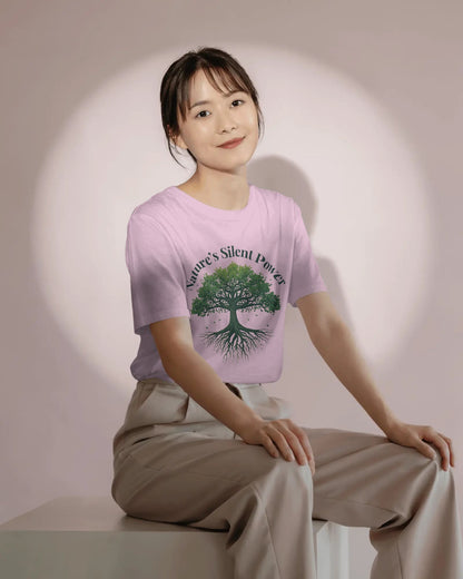 Nature's Silent Power- Women Half Sleeve Round Neck T-shirt