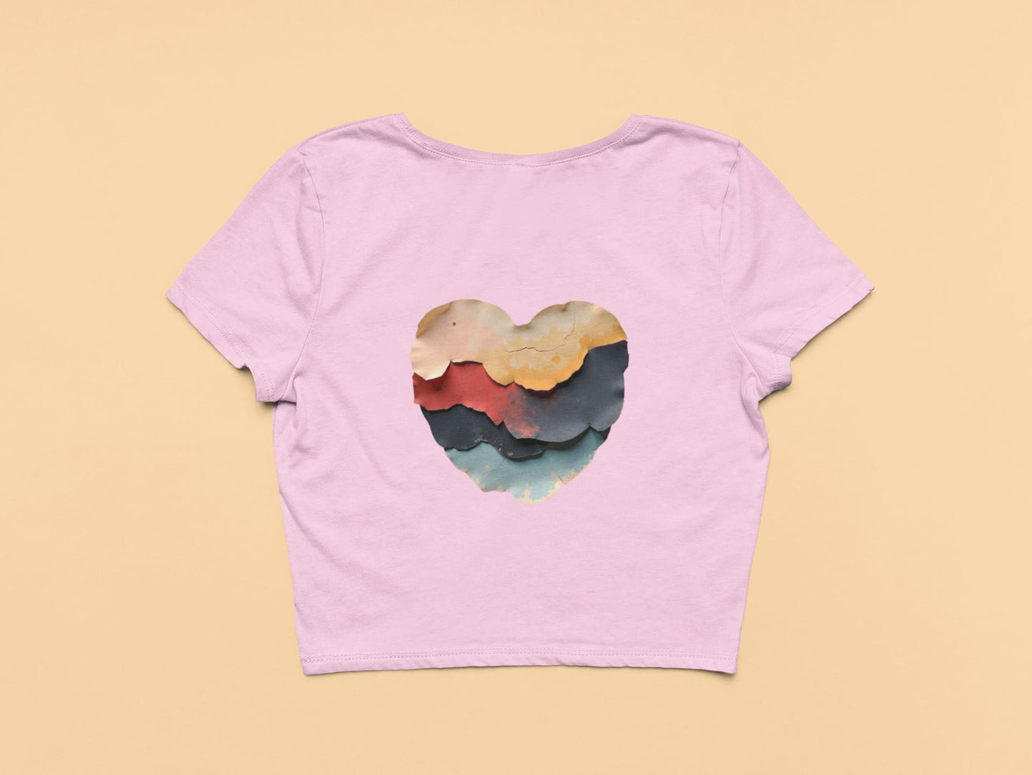 Abstract Heart- Crop Top