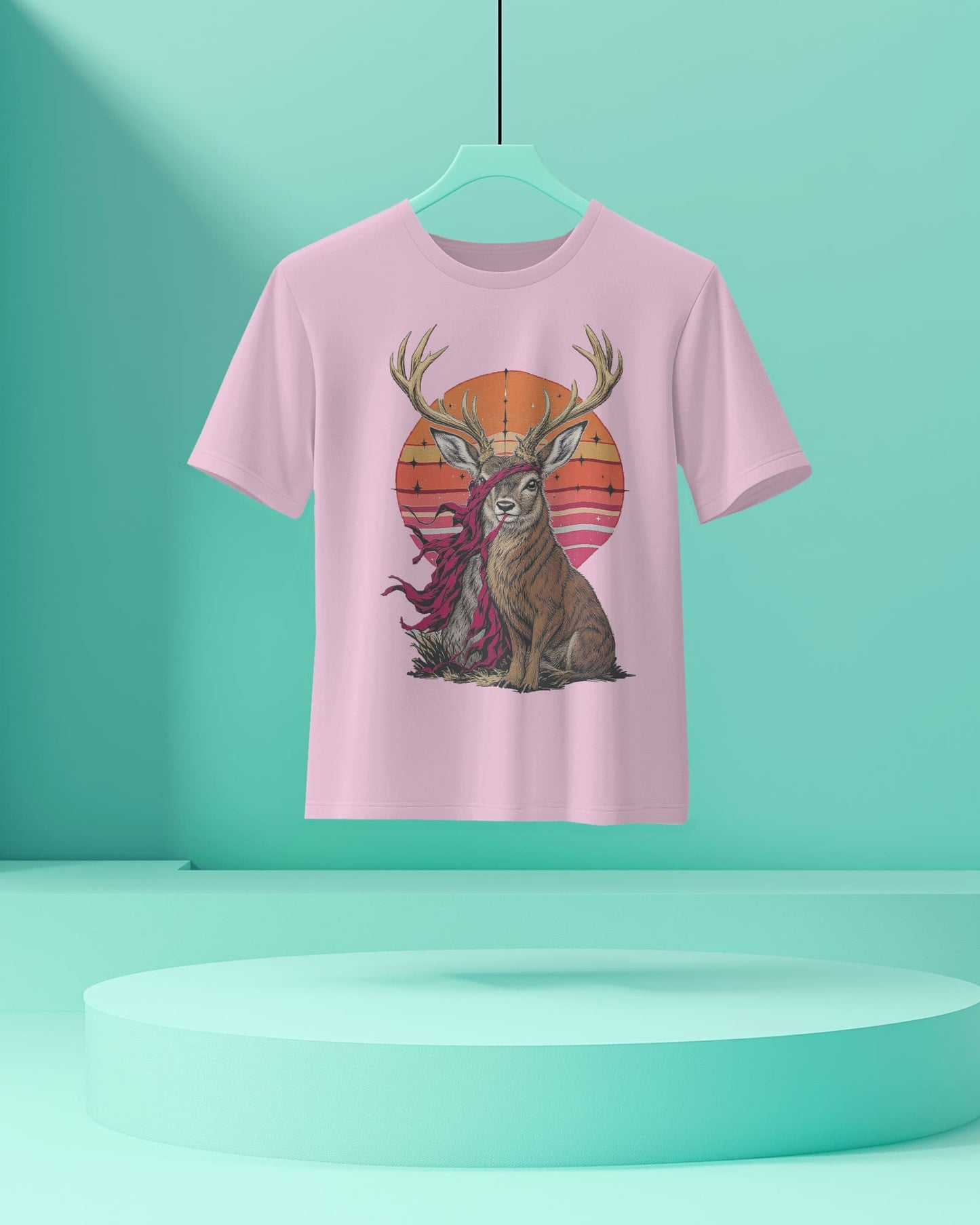 Deer- Women Half Sleeve Round Neck T-shirt
