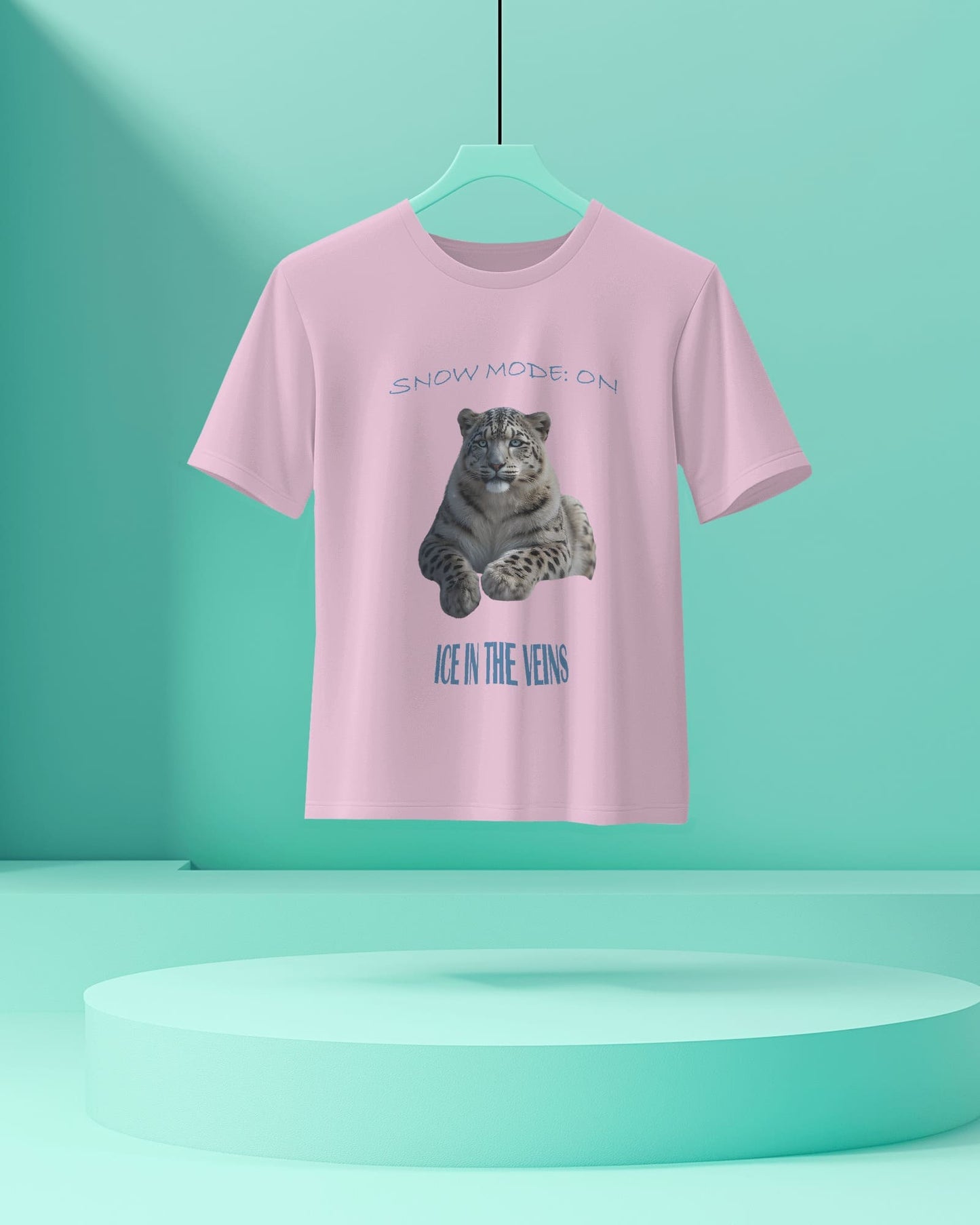 Snow Leopard - Men Half Sleeve Round Neck T-shirt