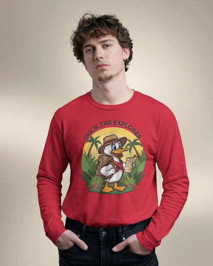 Duck the Explorer- Men Full Sleeve T-shirt
