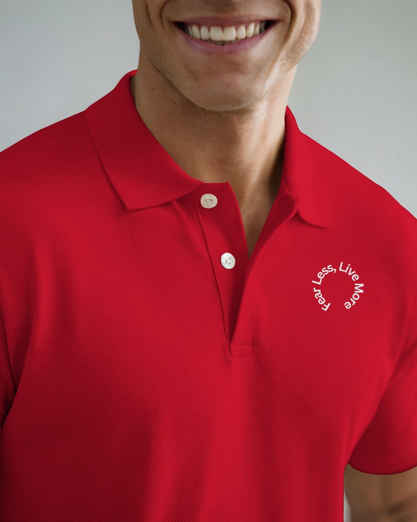 Fear Less Live More- Men Polo T-shirt