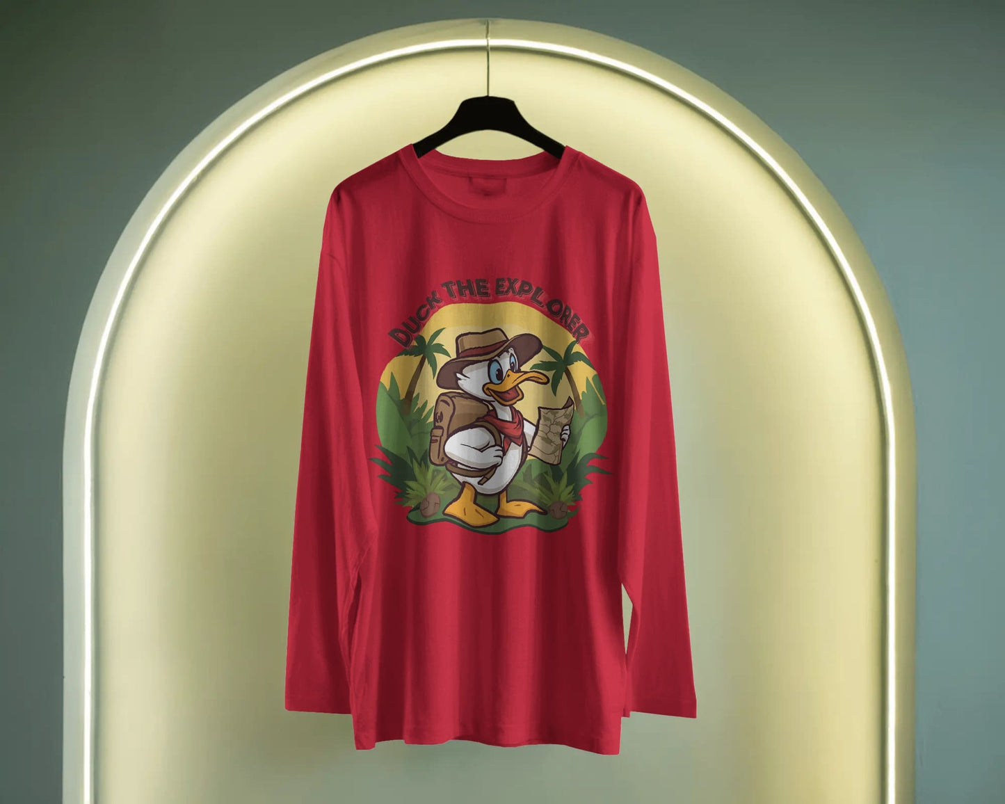 Duck the Explorer- Men Full Sleeve T-shirt