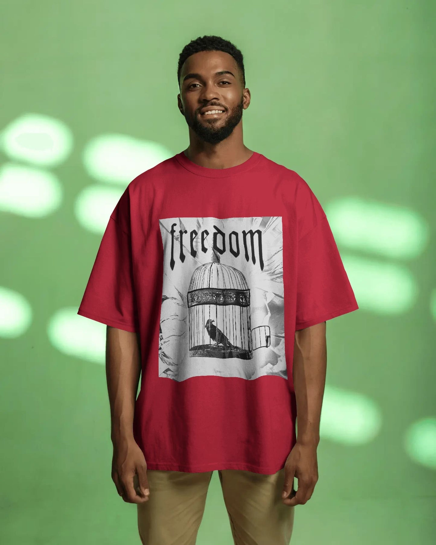 Freedom Cage- Men Oversize T-shirt