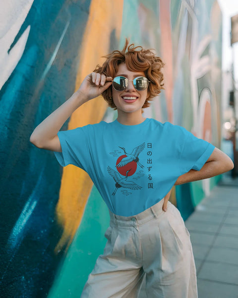 Land of Rising Sun-Women Half sleeve Round Neck T-Shirt