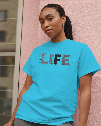 Life Abstract- Women Half Sleeve Round Neck T-Shirt