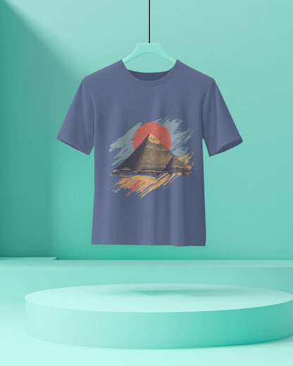 Pyramid- Men Half Sleeve Round Neck T-shirt