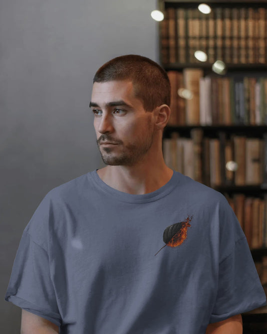 Burning Leaf- Men Oversize T-shirt