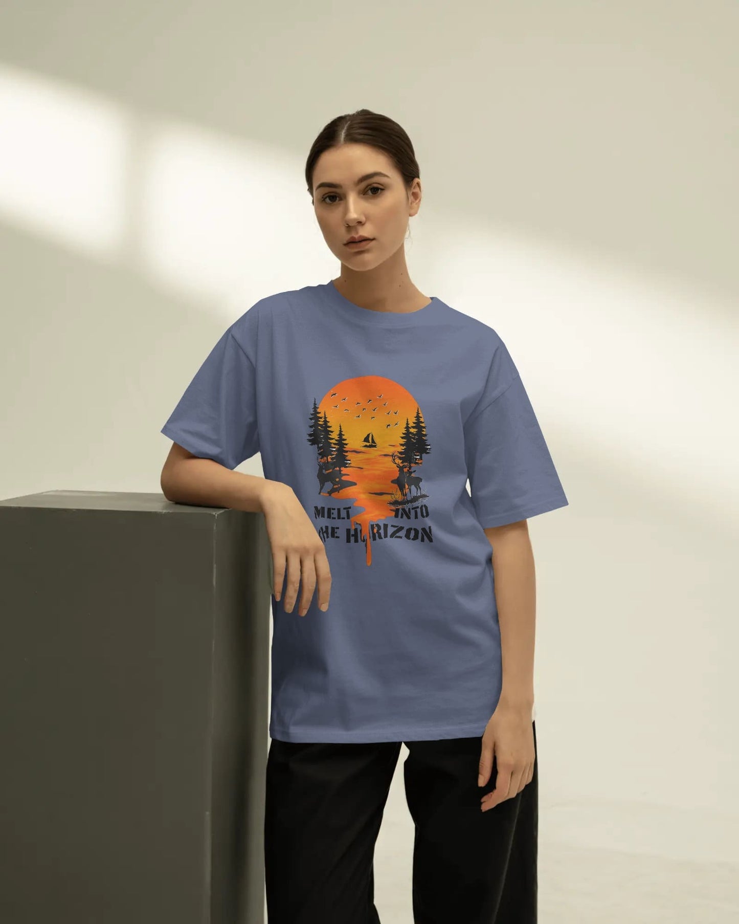 Horizon Sunset- Women Oversize T-Shirt