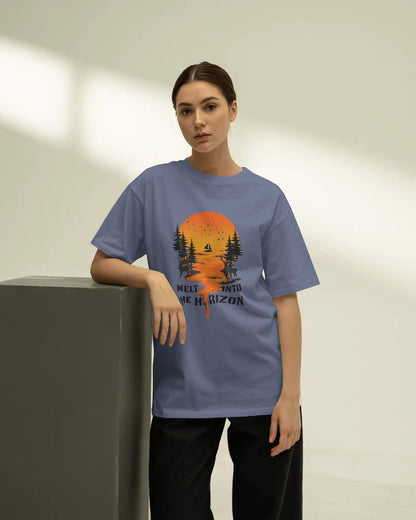 Horizon Sunset- Women Oversize T-Shirt