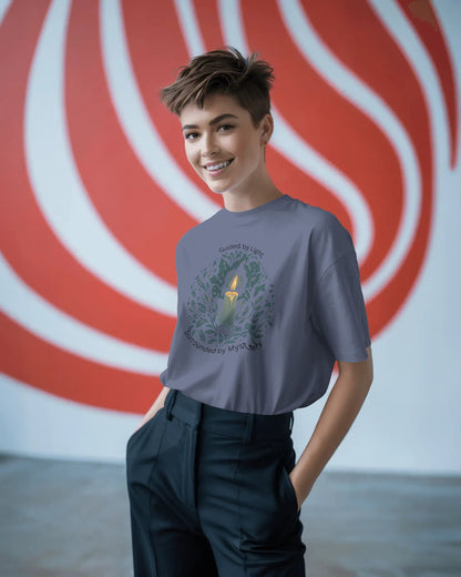 Candle- Guided by Light- Women Oversize T-shirt