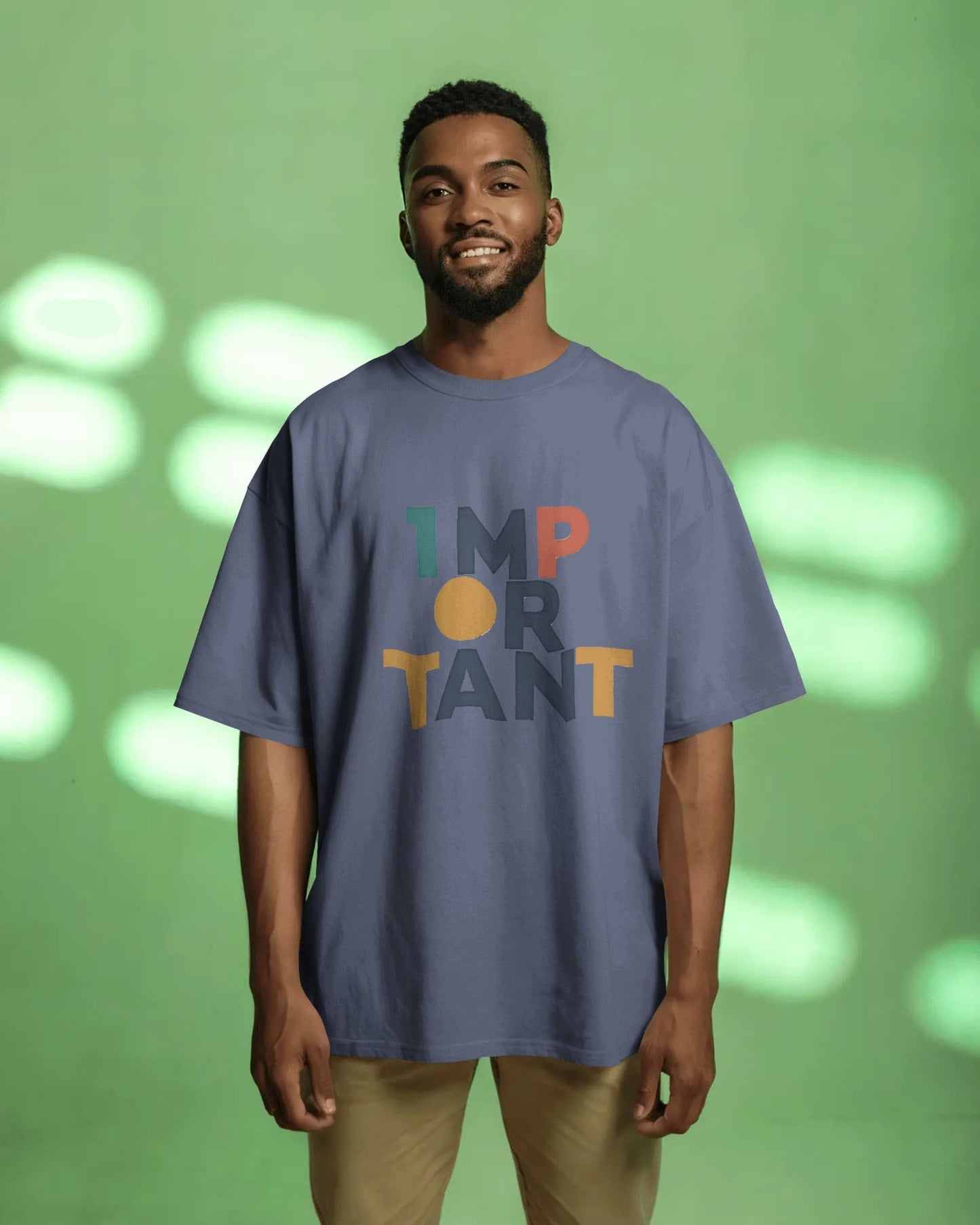 Important Word Art-Men Oversize T-shirt