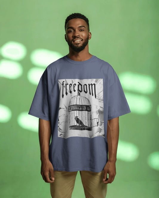 Freedom Cage- Men Oversize T-shirt