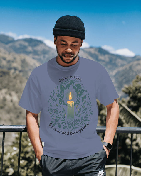 Candle- Guided by Light- Men Oversize T-shirt