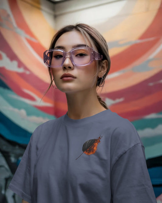 Burning Leaf- Women Oversize T-shirt