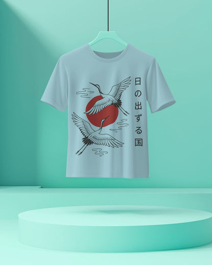 Land of Rising Sun- Men Half Sleeve Round Neck T-shirt