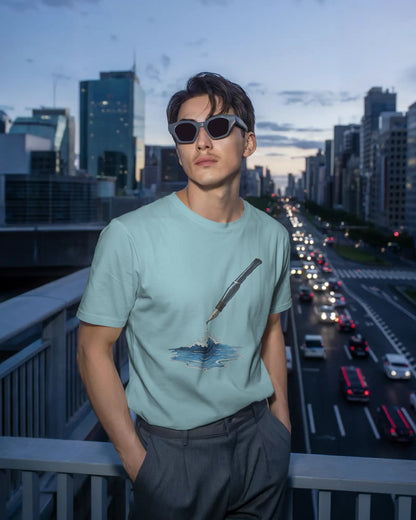 Ocean Drop-Men Half Sleeve Round Neck T-shirt