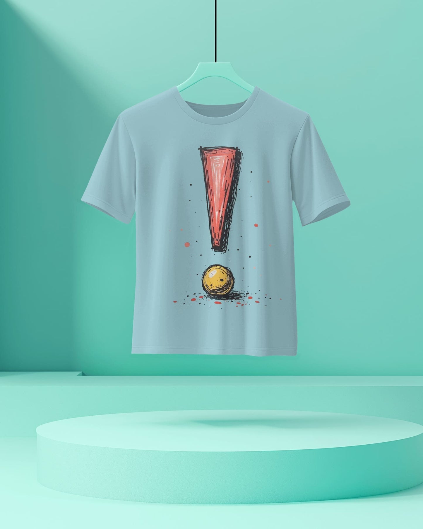 Exclamatory Mark- Men Half Sleeve Round Neck T- shirt