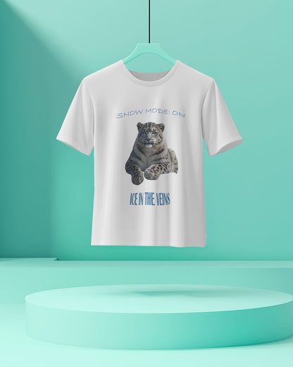 Snow Leopard - Men Half Sleeve Round Neck T-shirt